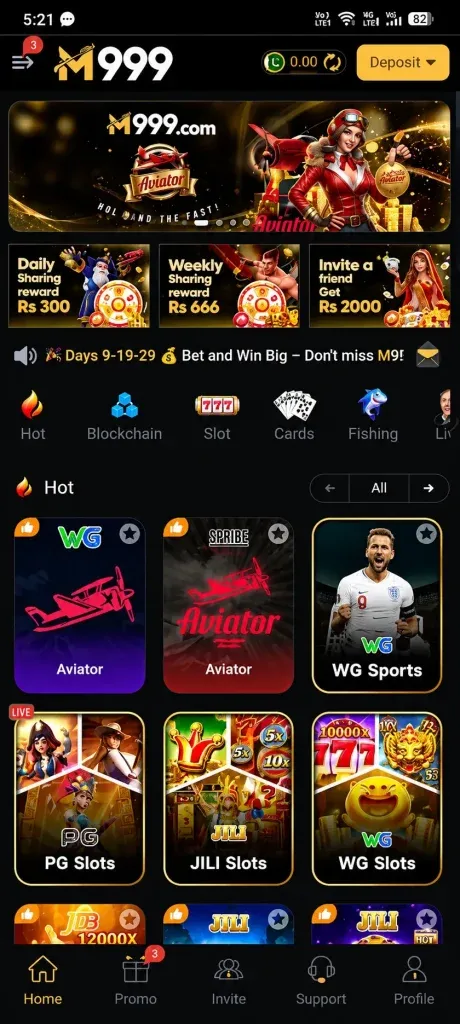 m999 game - dashboard image